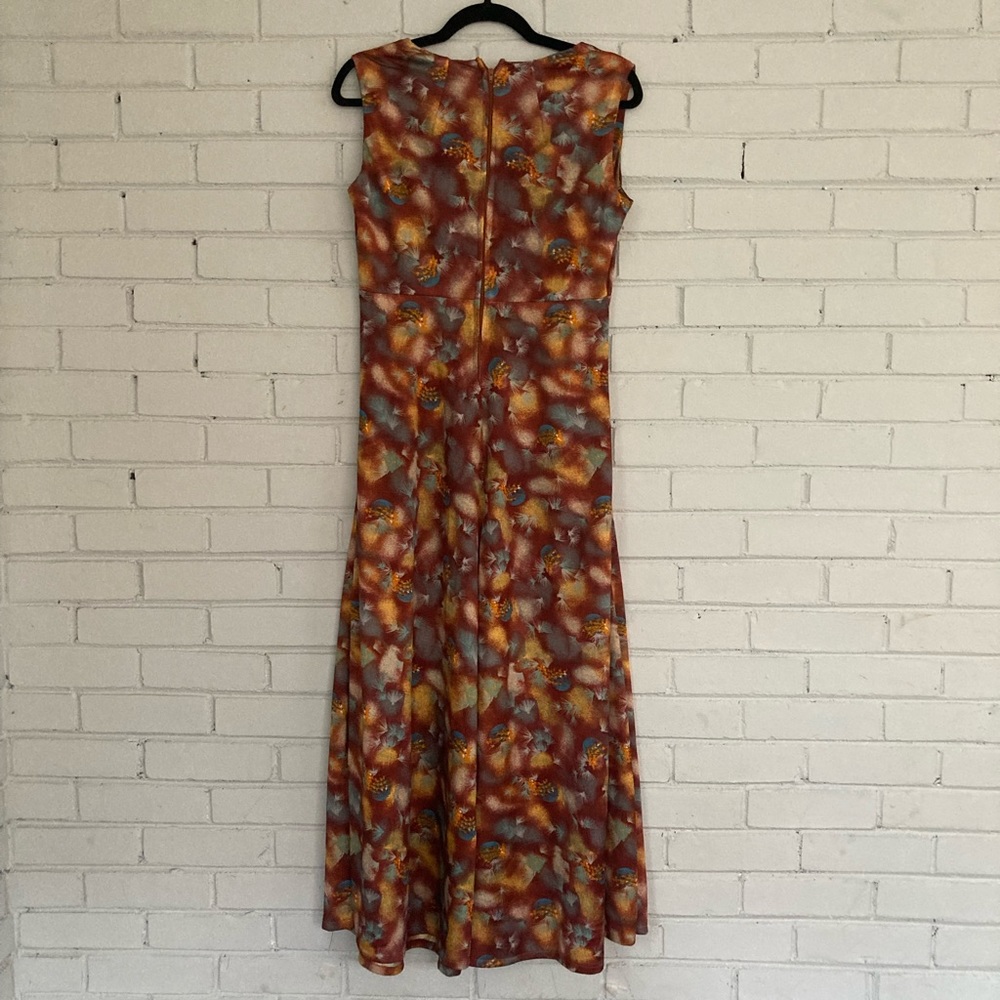 1970’s Shiny Maxi Dress with Matching Bolero Jacket - Picture 6 of 10